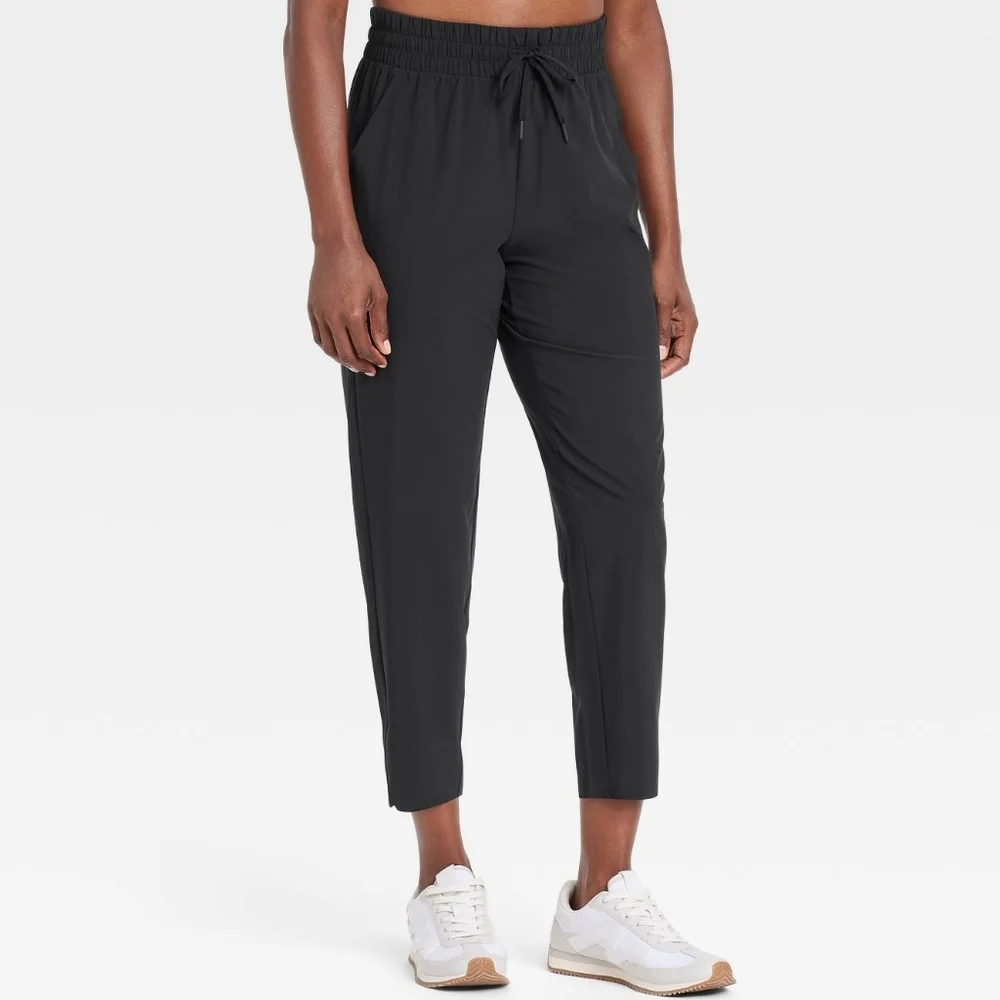 Womens Active Light High-Rise Taper Pants - Black XXL - Picture 2 of 7